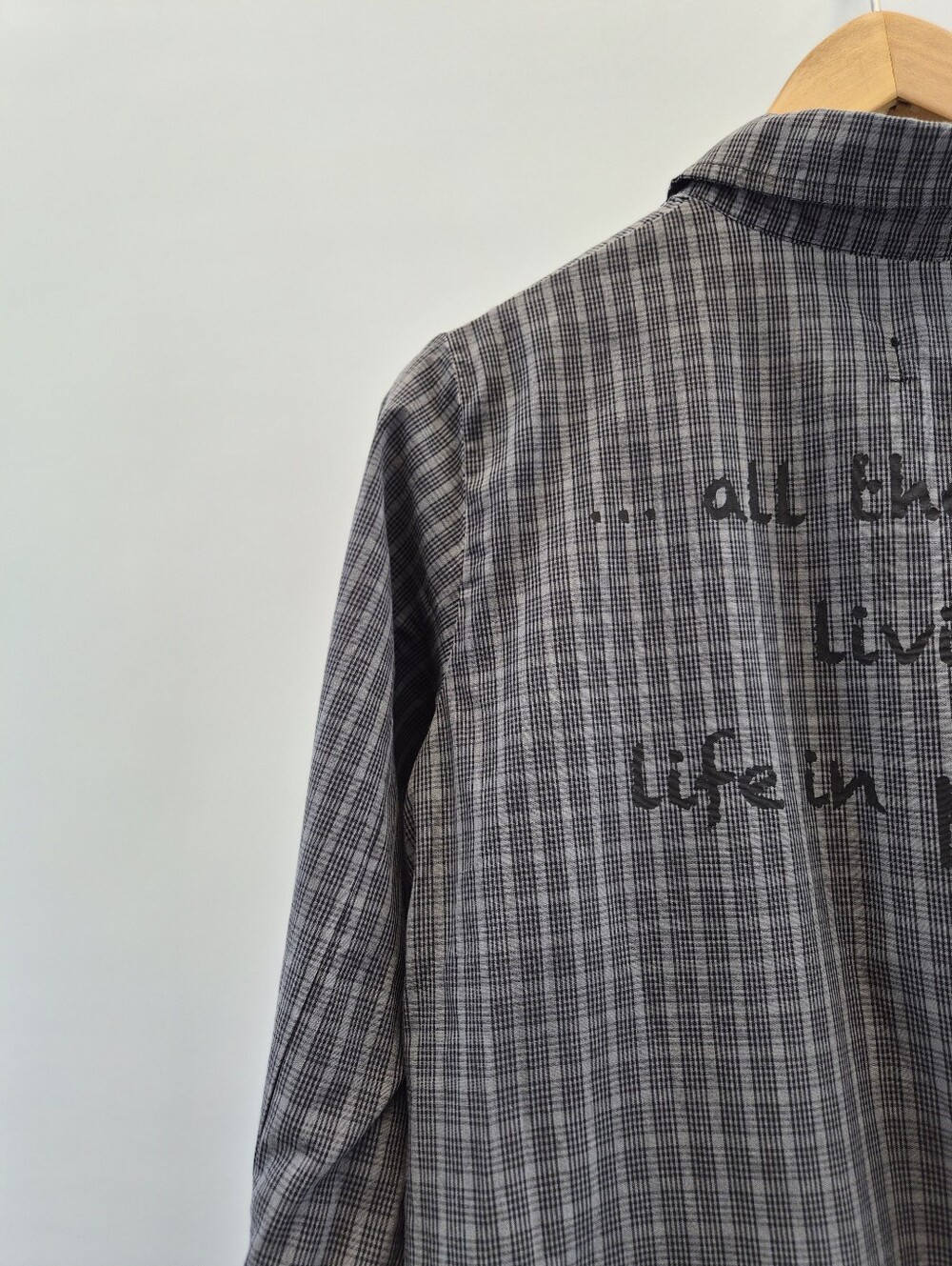 Luukaa Dark Academia Grunge Plaid Grid Tunic Shirt Dress Imagine Peace Size 8 - Picture 15 of 16